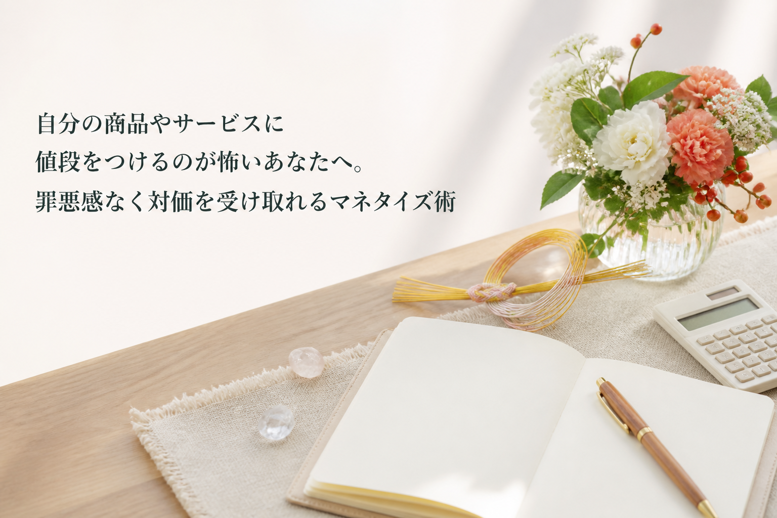 自分の商品やサービスに値段をつけるのが怖いあなたへ。罪悪感なく対価を受け取れるマネタイズ術
