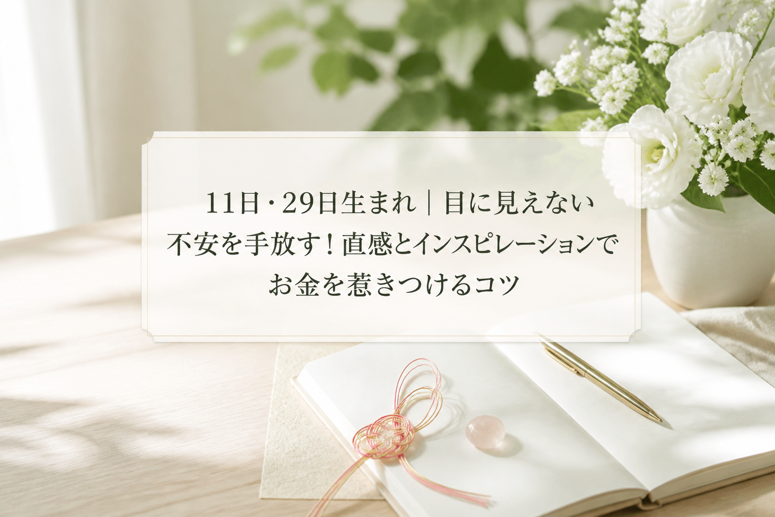11日・29日生まれ｜目に見えない不安を手放す！直感とインスピレーションでお金を惹きつけるコツ