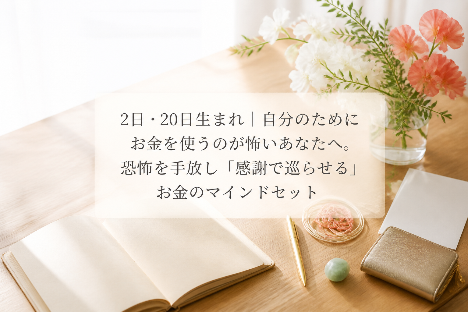 2日・20日生まれ｜自分のためにお金を使うのが怖いあなたへ。恐怖を手放し「感謝で巡らせる」お金のマインドセット