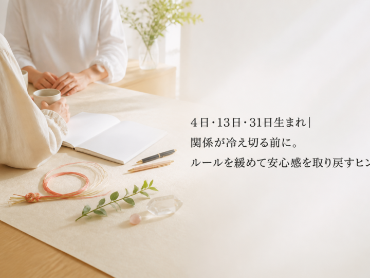 4日・13日・31日生まれ｜関係が冷え切る前に。ルールを緩めて安心感を取り戻すヒント
