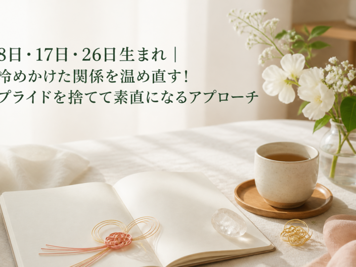 8日・17日・26日生まれ｜冷めかけた関係を温め直す！プライドを捨てて素直になるアプローチ