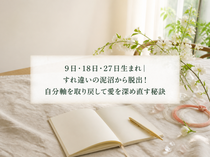 9日・18日・27日生まれ｜すれ違いの泥沼から脱出！自分軸を取り戻して愛を深め直す秘訣