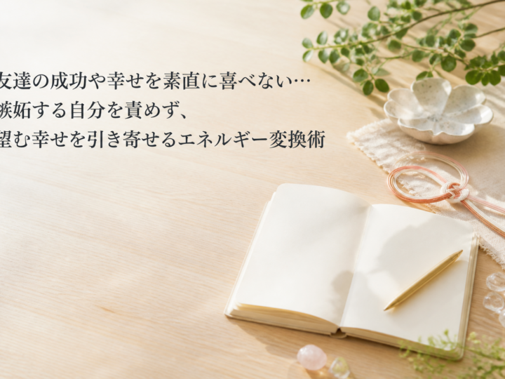 友達の成功や幸せを素直に喜べない…嫉妬する自分を責めず、望む幸せを引き寄せるエネルギー変換術