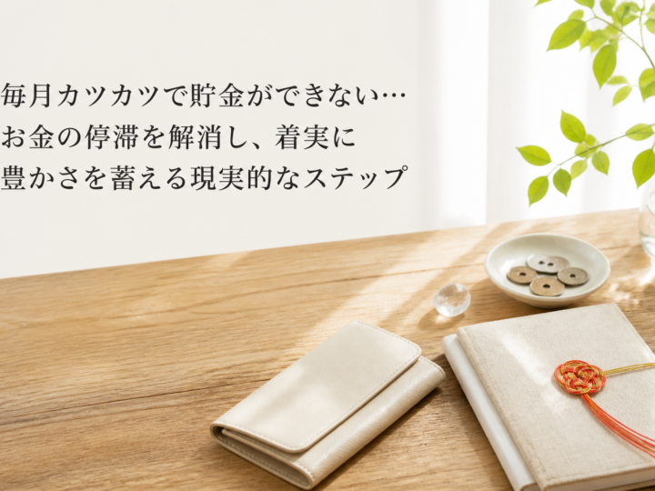 毎月カツカツで貯金ができない…お金の停滞を解消し、着実に豊かさを蓄える現実的なステップ