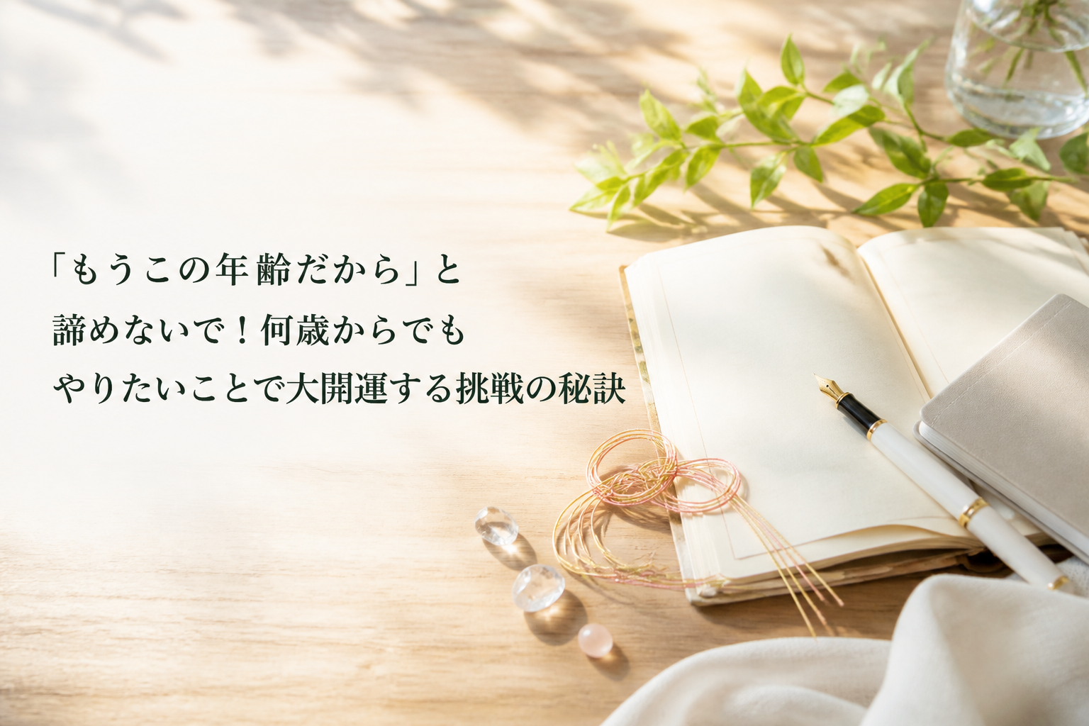 「もうこの年齢だから」と諦めないで！何歳からでもやりたいことで大開運する挑戦の秘訣