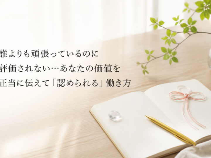 誰よりも頑張っているのに評価されない…あなたの価値を正当に伝えて「認められる」働き方