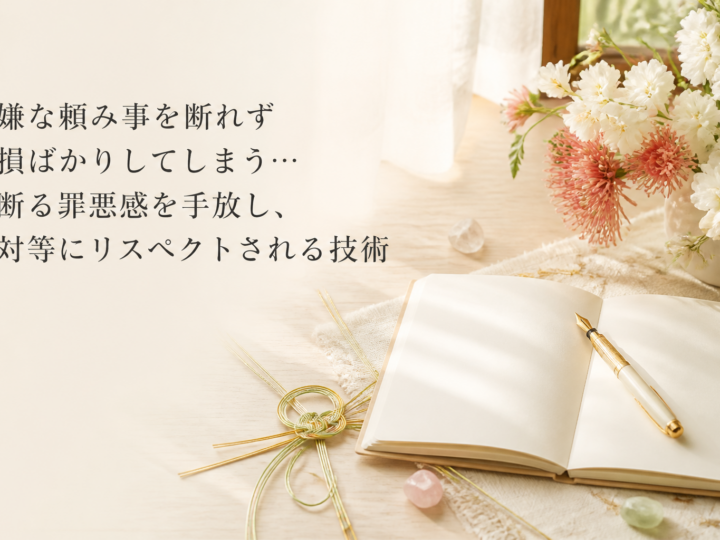 嫌な頼み事を断れず損ばかりしてしまう…断る罪悪感を手放し、対等にリスペクトされる技術
