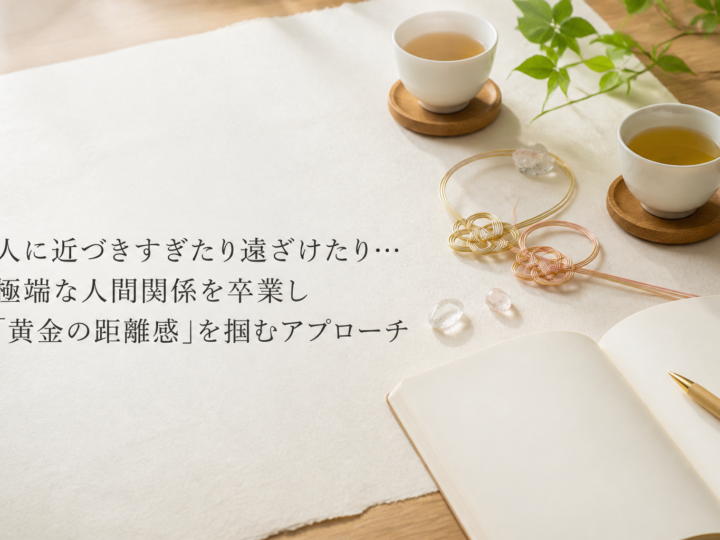 人に近づきすぎたり遠ざけたり…極端な人間関係を卒業し「黄金の距離感」を掴むアプローチ