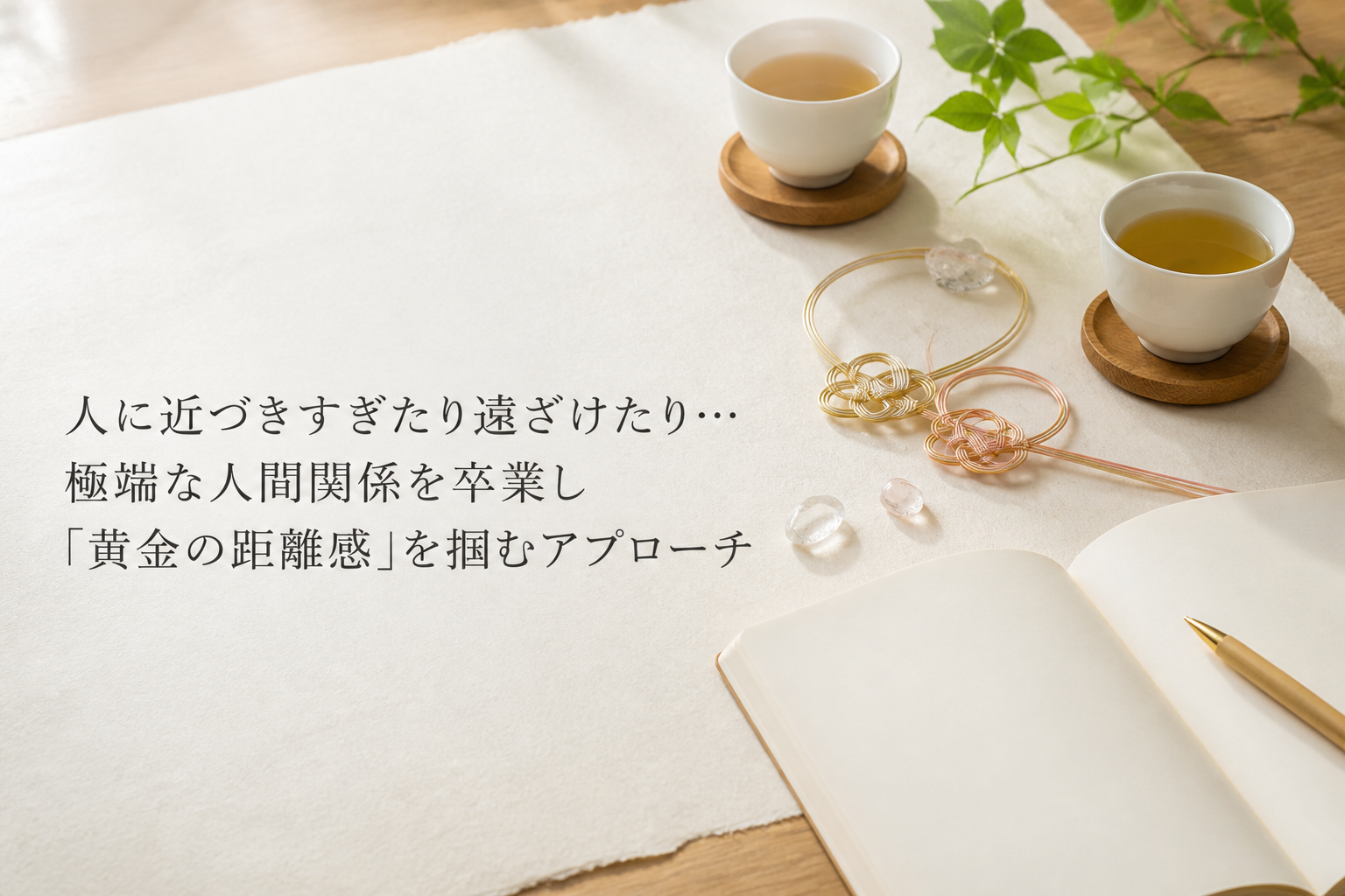 人に近づきすぎたり遠ざけたり…極端な人間関係を卒業し「黄金の距離感」を掴むアプローチ