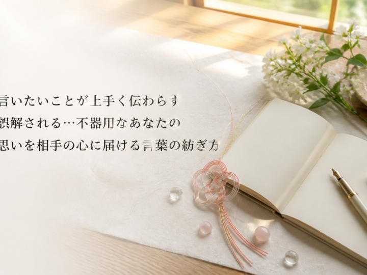 言いたいことが上手く伝わらず誤解される…不器用なあなたの思いを相手の心に届ける言葉の紡ぎ方