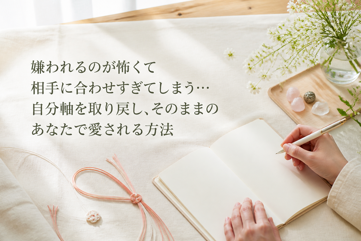 嫌われるのが怖くて相手に合わせすぎてしまう…自分軸を取り戻し、そのままのあなたで愛される方法