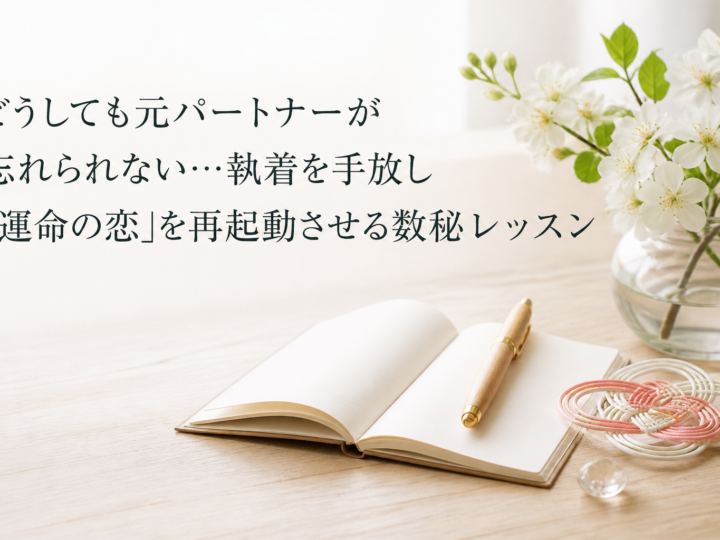 どうしても元パートナーが忘れられない…執着を手放し「運命の恋」を再起動させる数秘レッスン
