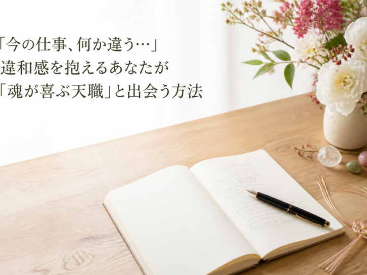 「今の仕事、何か違う…」違和感を抱えるあなたが「魂が喜ぶ天職」と出会う方法