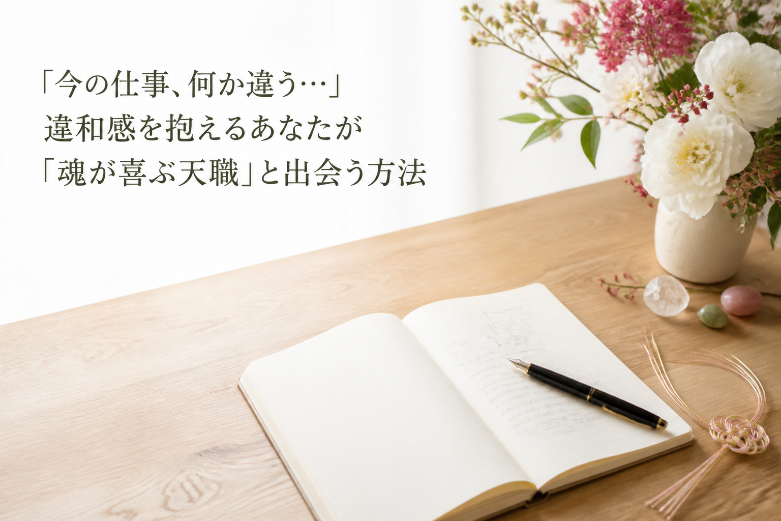 「今の仕事、何か違う…」違和感を抱えるあなたが「魂が喜ぶ天職」と出会う方法