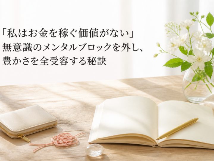 「私はお金を稼ぐ価値がない」無意識のメンタルブロックを外し、豊かさを全受容する秘訣