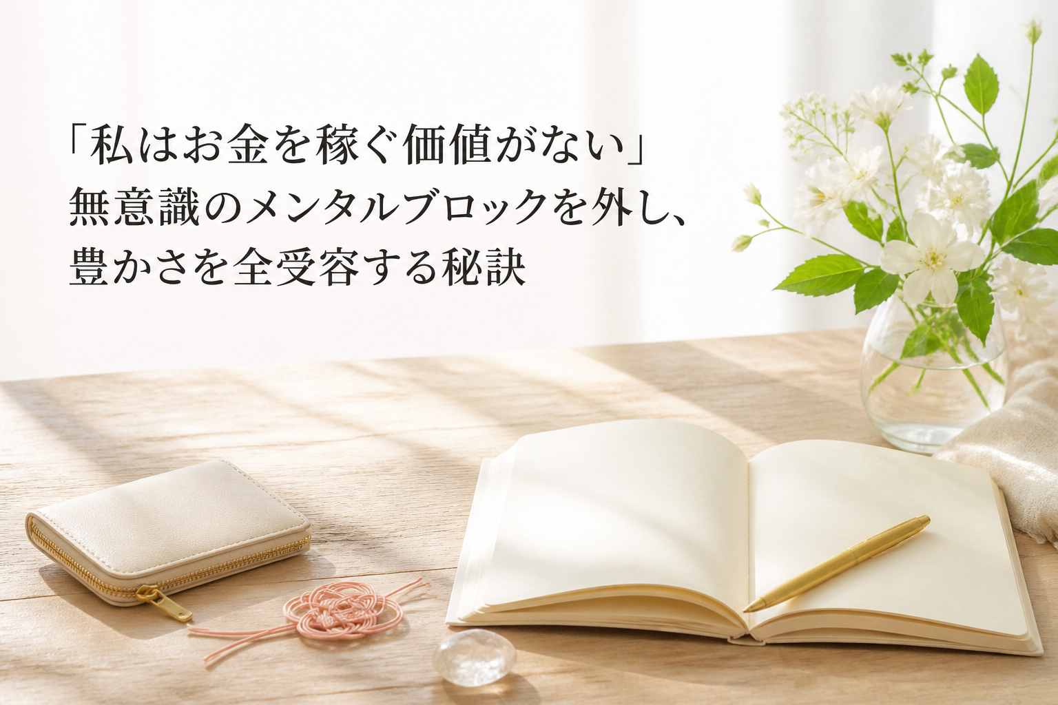 「私はお金を稼ぐ価値がない」無意識のメンタルブロックを外し、豊かさを全受容する秘訣