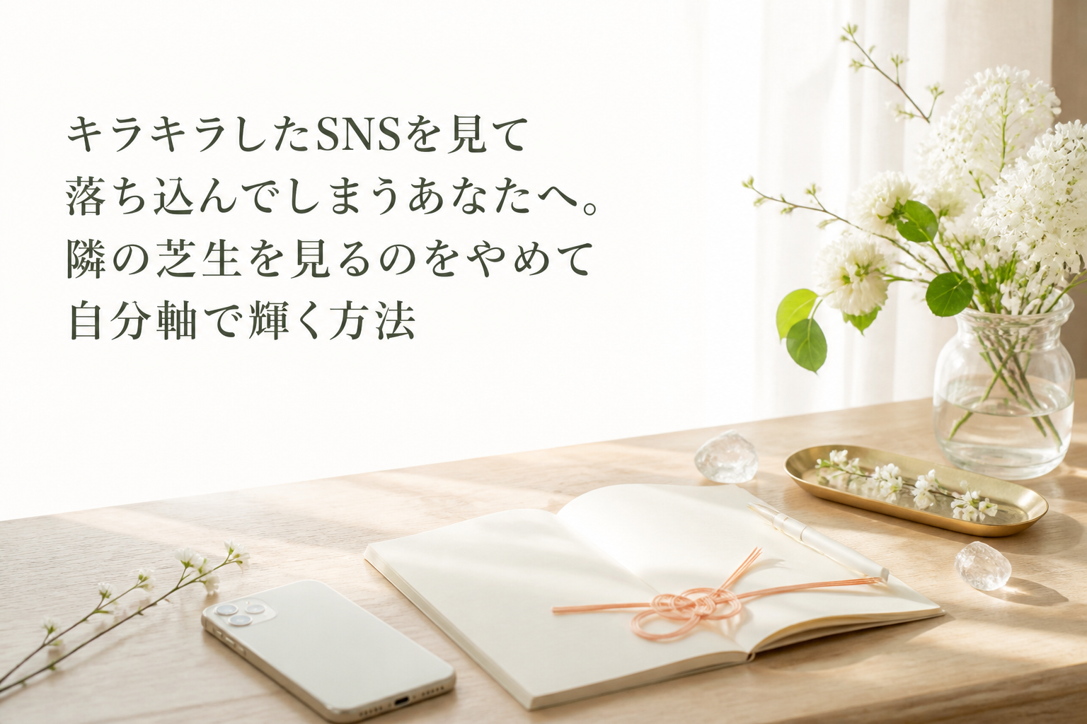 キラキラしたSNSを見て落ち込んでしまうあなたへ。隣の芝生を見るのをやめて自分軸で輝く方法