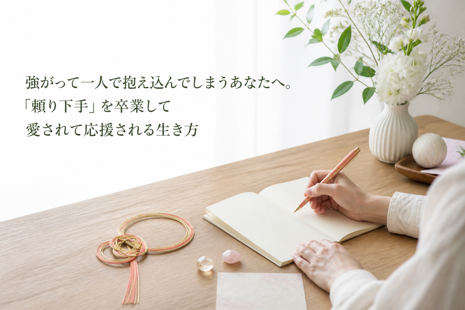強がって一人で抱え込んでしまうあなたへ。「頼り下手」を卒業して愛されて応援される生き方