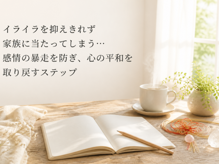 イライラを抑えきれず家族に当たってしまう…感情の暴走を防ぎ、心の平和を取り戻すステップ
