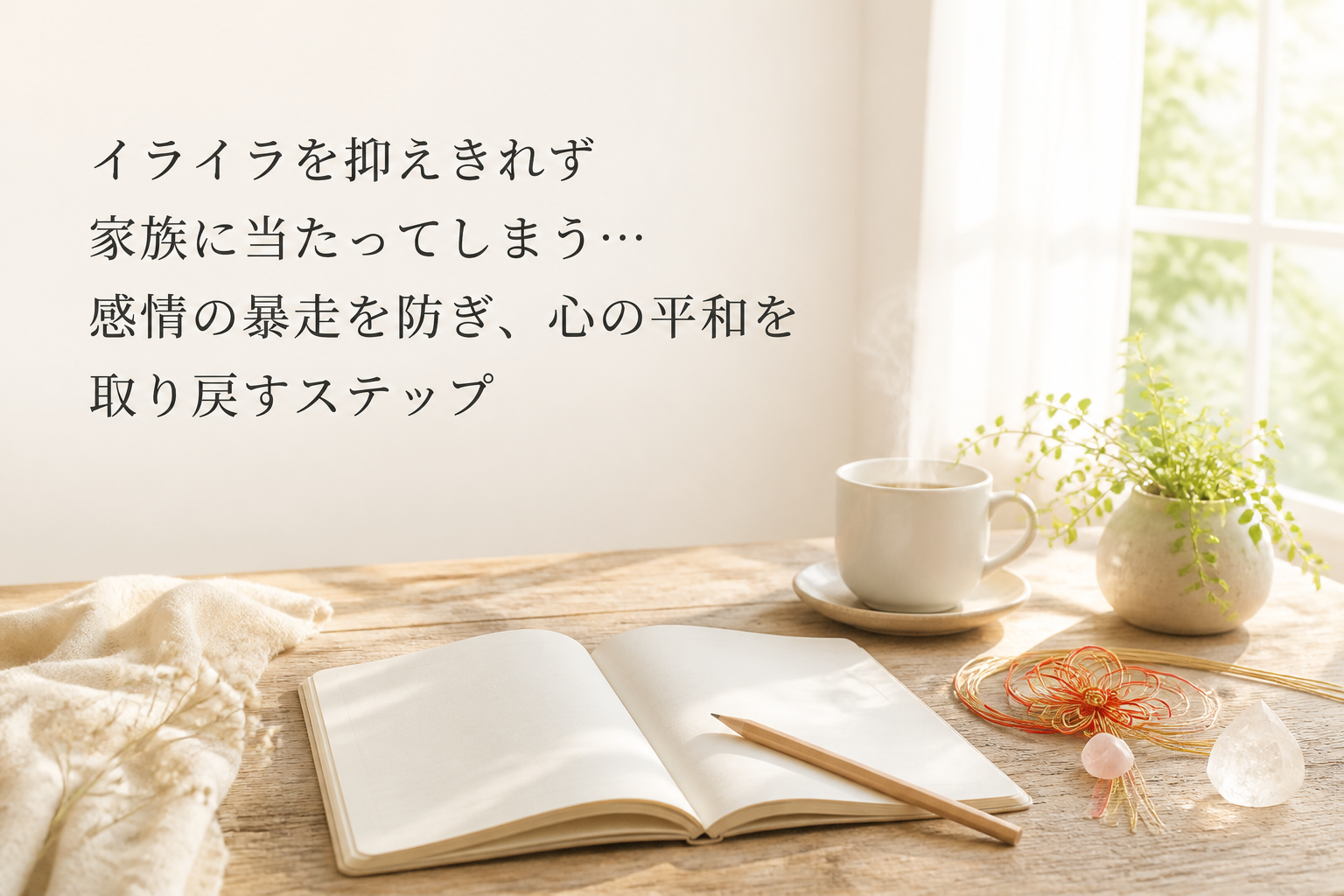 イライラを抑えきれず家族に当たってしまう…感情の暴走を防ぎ、心の平和を取り戻すステップ