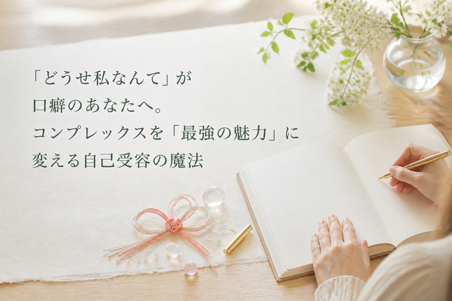 「どうせ私なんて」が口癖のあなたへ。コンプレックスを「最強の魅力」に変える自己受容の魔法