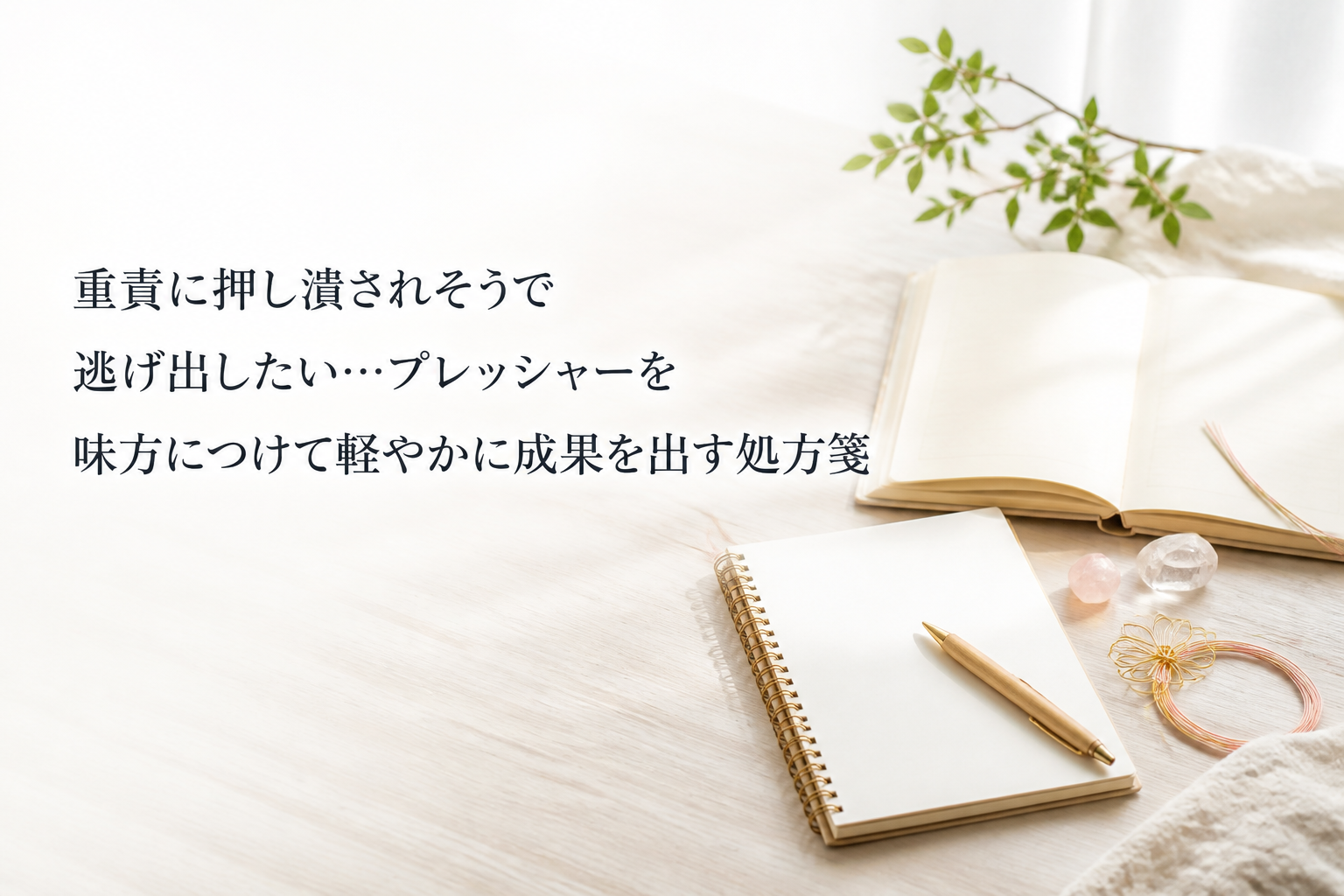 重責に押し潰されそうで逃げ出したい…プレッシャーを味方につけて軽やかに成果を出す処方箋