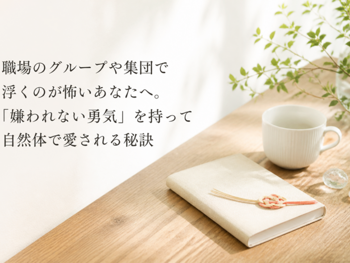 職場のグループや集団で浮くのが怖いあなたへ。「嫌われない勇気」を持って自然体で愛される秘訣