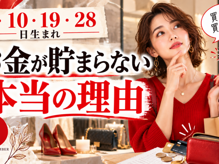 1・10・19・28日生まれ｜お金が貯まらない本当の理由