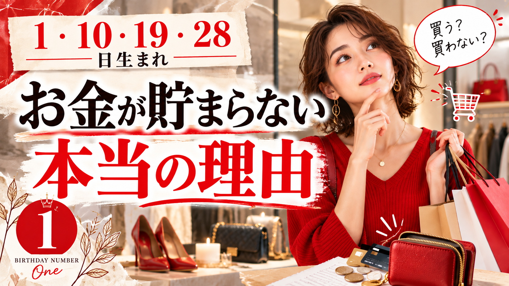 1・10・19・28日生まれ｜お金が貯まらない本当の理由