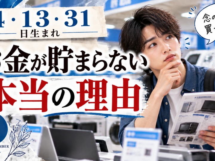 4・13・31日生まれ｜お金が貯まらない本当の理由