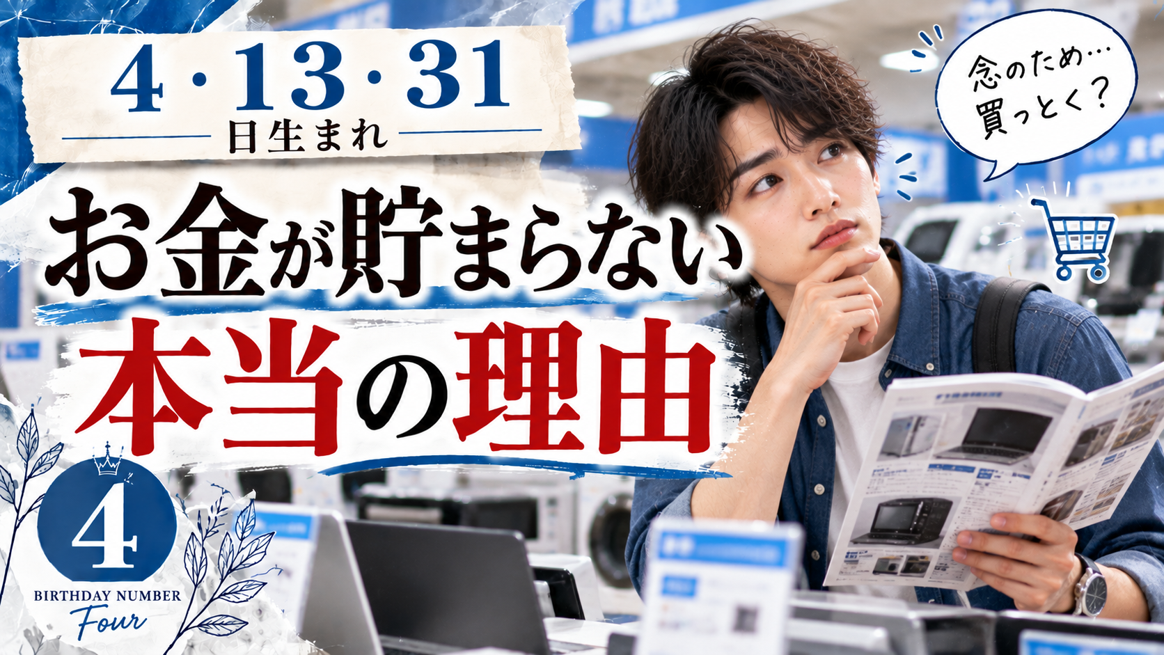 4・13・31日生まれ｜お金が貯まらない本当の理由
