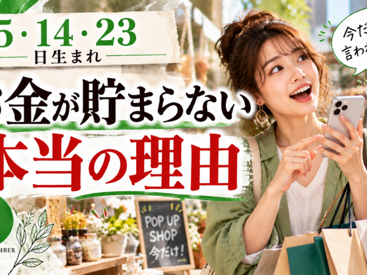5・14・23日生まれ｜お金が貯まらない本当の理由